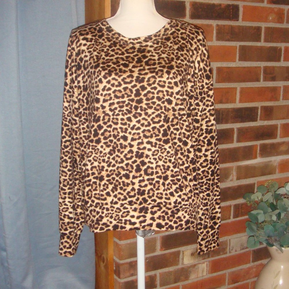 Socialite Leopard Print Long Sleeve Top S